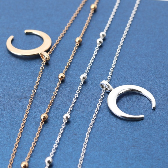 Triangle Circle Geometric Pendant Necklace - Picture 3 of 5